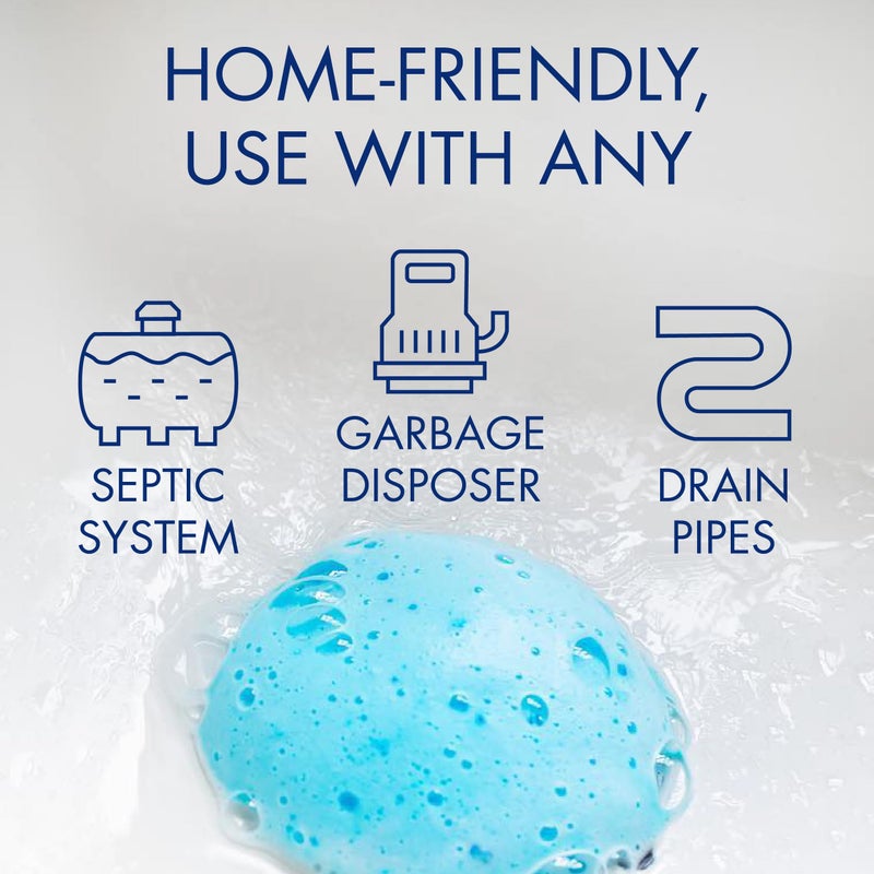 Glisten Garbage Disposer Foaming Cleaner, Lemon Scent, 4-Pack (16 Uses) - Image 5